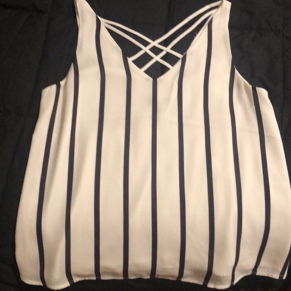 Black and white striped EXPRESS nwot tank